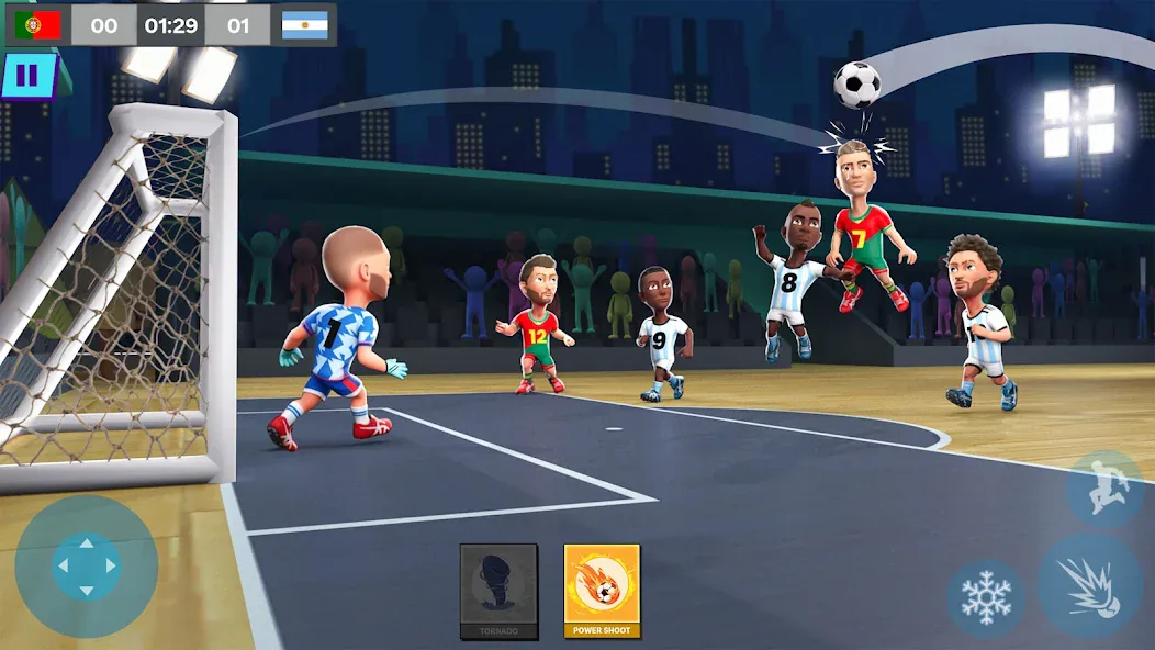 Indoor Futsal Mobile Soccer indoor goal action screen